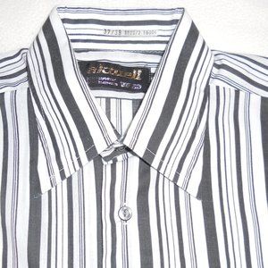 Aktuell L/S Gray Striped Shirt French Cuffs 37/38 EUR Medium US